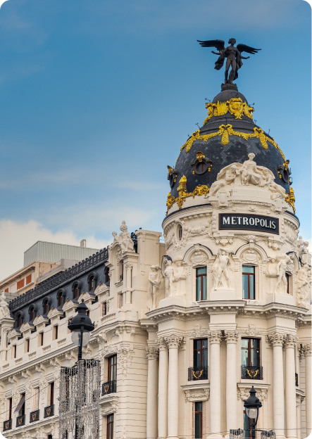 Edificio Metrópolis en la Gran Vía de Madrid